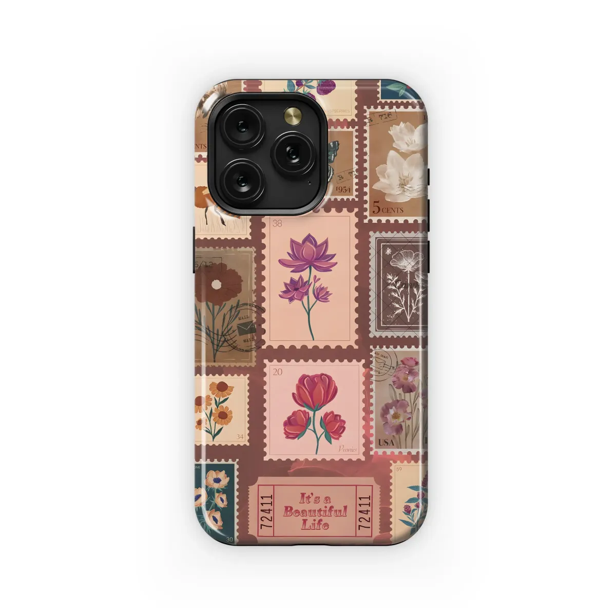 Oppo Reno 11 Pro Vintage Postage Floral Phone Case - Image 1