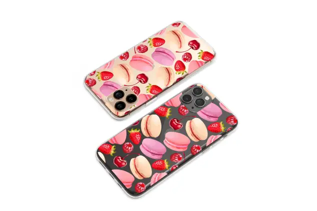 Oppo Reno 11 Clear Clear French Macaron and Summer Berry Fruit Pattern S S Phone Case