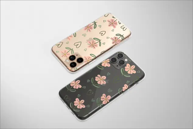 Oppo Reno 11 Clear Sweet Garden of Doodled Hearts Phone Case