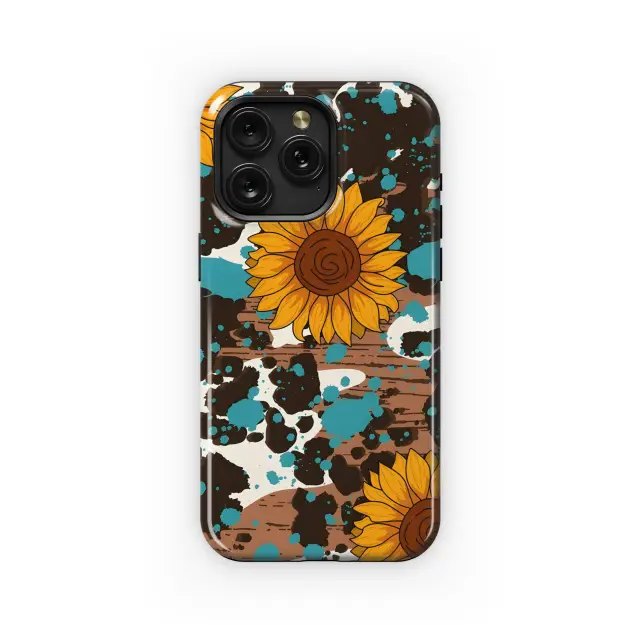 Oppo Reno 11 Sunflower Turquoise Cowgirl Wood Phone Case