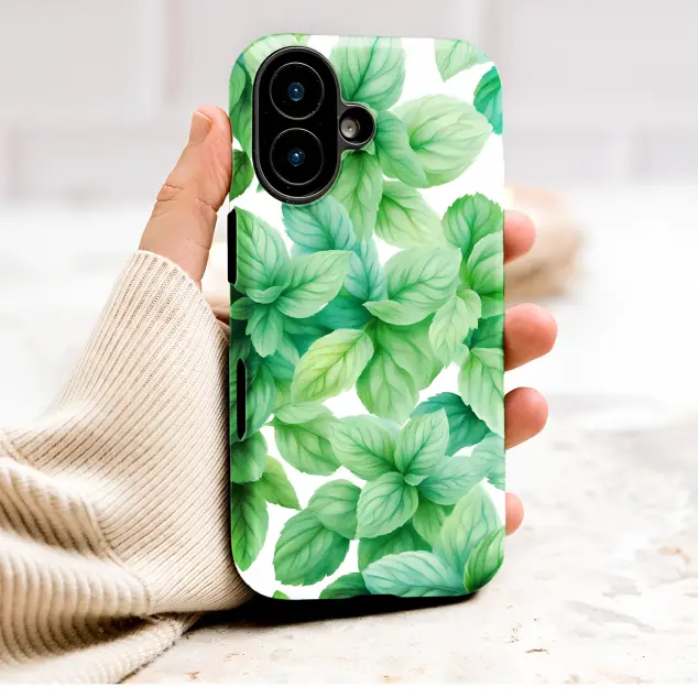 Oppo Reno 11 Watercolor Mint Leaves Botanical Greenery Design S S Phone Case