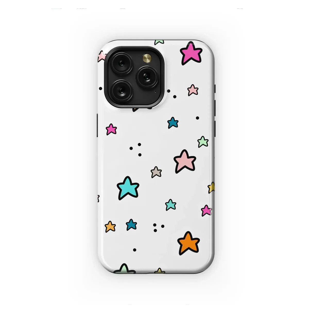 Oppo Reno 11 Whimsical Candy Colored Doodle Stars Phone Case - Image 1