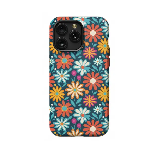 Oppo Reno 12 F Retro s Aesthetic Hippie Flowers Colorful Groovy Vibe Phone Case