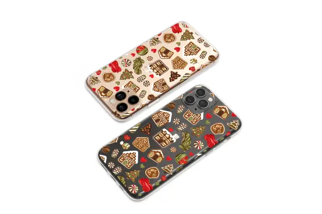 Oppo Reno 12 Pro Clear Clear Christmas Gingerbread Cookie Glitch Art Design S S Phone Case