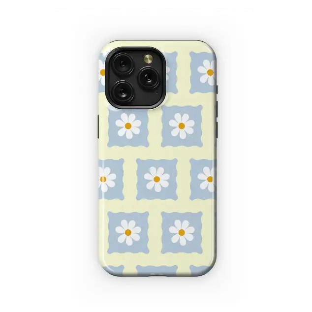 Oppo Reno 12 Pro Groovy Daisy Floral Pattern Pastel Blue Aesthetic S S Phone Case