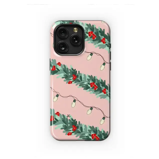 Oppo Reno 12 Christmas Garland Lights Berry Pattern Mini S S Phone Case