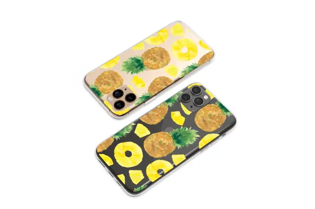 Oppo Reno 12 Clear Clear Watercolor Pineapple Pattern Tropical Summer Fruit Art S S Phone Case