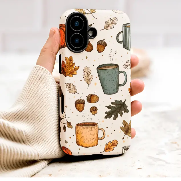 Oppo Reno 12 Cozy Autumn Coffee Pumpkin Pattern Mini S S Phone Case