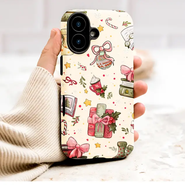 Oppo Reno 12 Cozy Christmas Reading Pattern Book Lovers Mini S S Phone Case