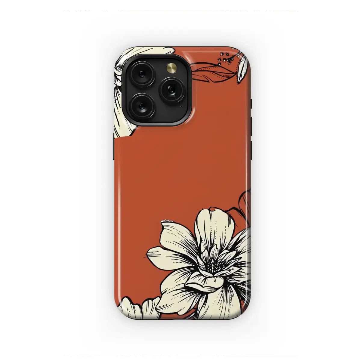 Oppo Reno 12 Terracotta Bloom Vintage Floral Design Phone Case - Image 1