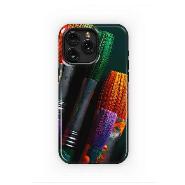 Oppo Reno 12 Vibrant Paint Brushes Artistic Abstract Design Mini S S Phone Case