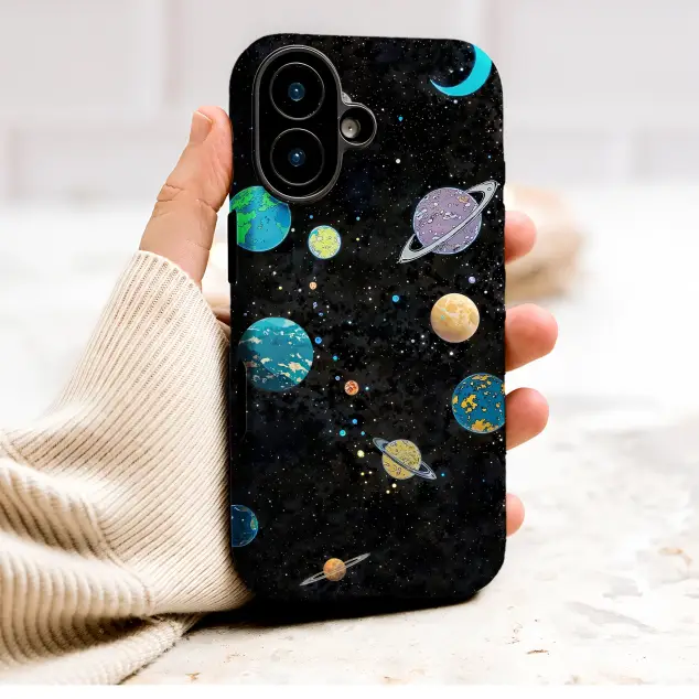 Oppo Reno4 Cartoon Planets Galaxy Celestial Universe Illustration S S Phone Case