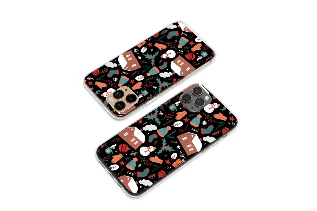 Oppo Reno4 Clear Clear Glitch Art Christmas Holiday Winter Pattern S S Phone Case