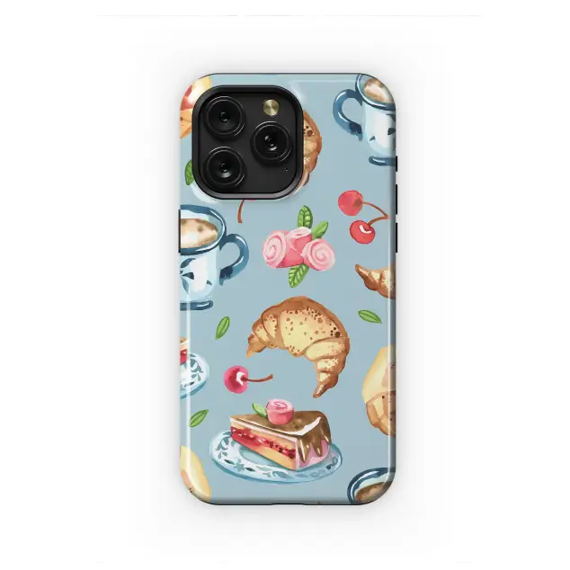 Oppo Reno4 Parisian Cafe Watercolor Pastry Pattern Mini S S Phone Case