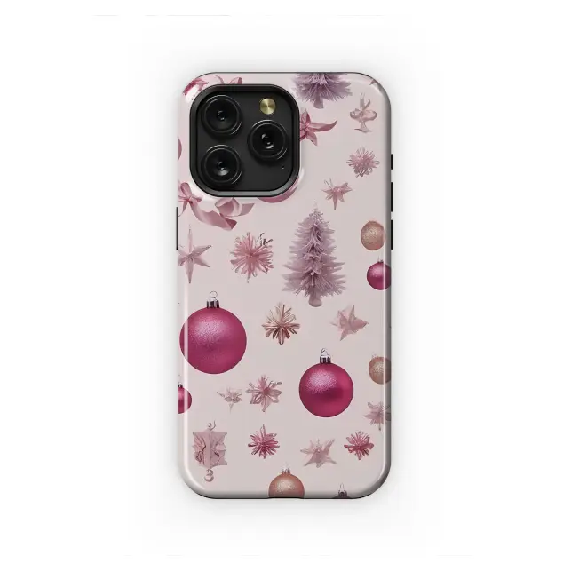 Oppo Reno4 Pink Christmas Ornaments Festive Holiday Pattern S S Phone Case
