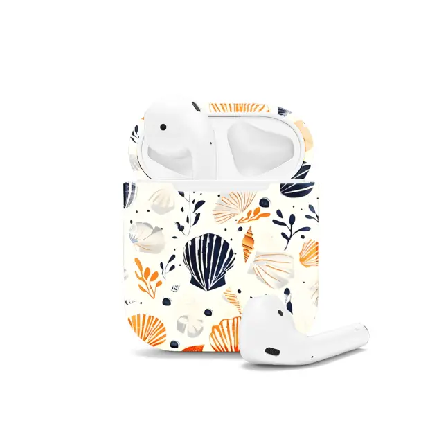 Oppo Reno4 Sea shells pattern AirPods AirPods AirPods AirPods AirPods Glossy Phone Case