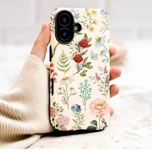 Oppo Reno4 Vintage Wildflower Botanical Garden Pattern Mini S S Phone Case