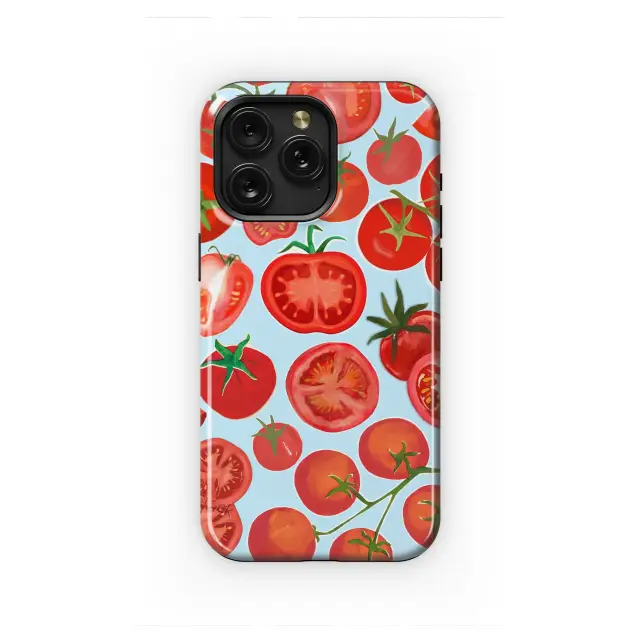Oppo Reno4 Watercolor Tomato Illustration Summer Garden Pattern S S Phone Case
