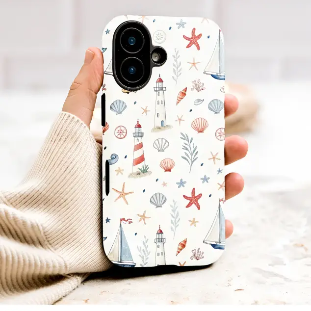 Oppo Reno5 5G Nautical Watercolor Lighthouse Sailboat Pattern Mini S S Phone Case