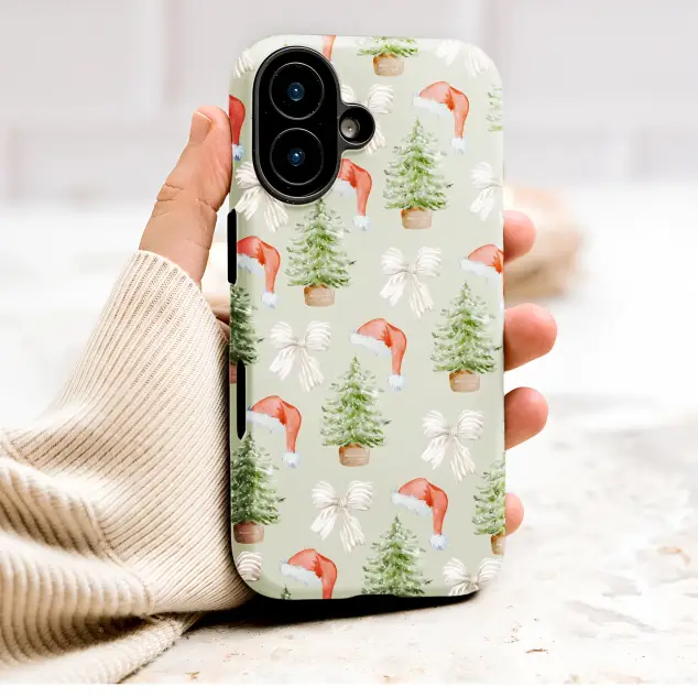 Oppo Reno5 5G Watercolor Christmas Tree Santa Hat Pattern Mini S S Phone Case