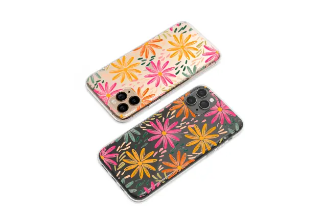 Oppo Reno8 Lite Clear Clear Vibrant Daisy Glitch Art Floral Pattern Mini S S Phone Case