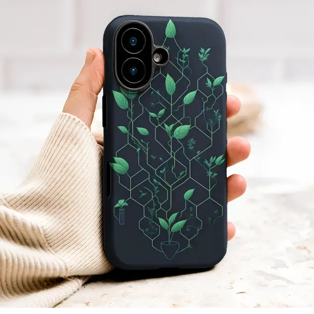 Oppo Reno8 Lite Geometric Plant Network Botanical Design Mini S S Phone Case