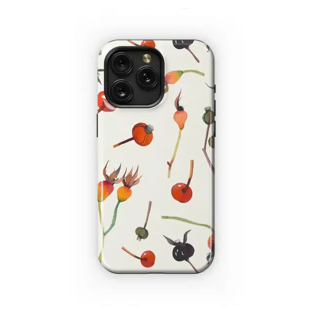 Oppo Reno8 Lite Watercolor Rosehip Botanical Autumn Berry Pattern S S Phone Case