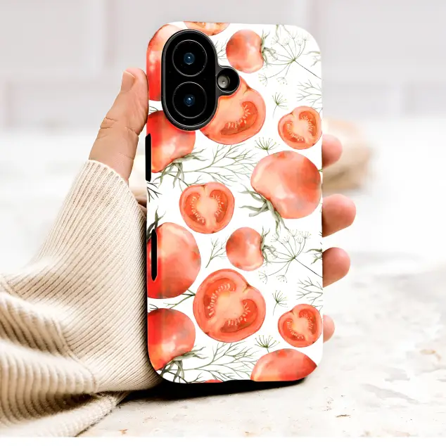 Oppo Reno8 Lite Watercolor Tomato and Dill Botanical Garden Pattern S S Phone Case
