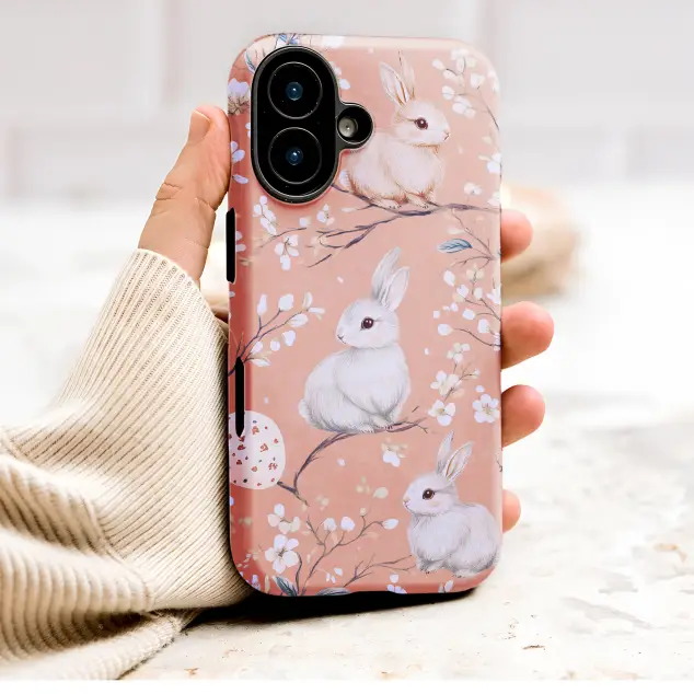 Oppo Reno8 Lite Whimsical Easter Bunny Blossom Vintage Illustration S S Phone Case