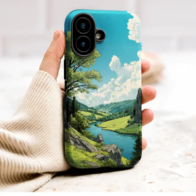 Oppo Reno8 Pro Anime Style River Valley Landscape Illustration Mini S S Phone Case