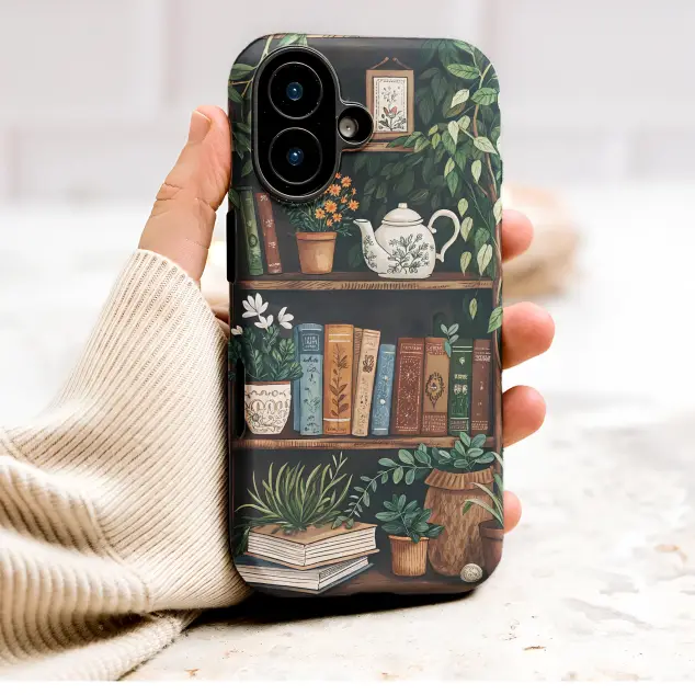 Oppo Reno8 Pro Cozy Library Bookshelf Botanical Art Gift Readers S S Phone Case