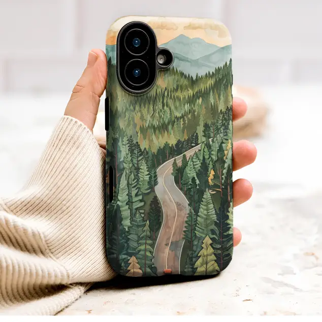 Oppo Reno8 Pro Scenic Forest Drive Mountain Landscape Illustration S S Phone Case