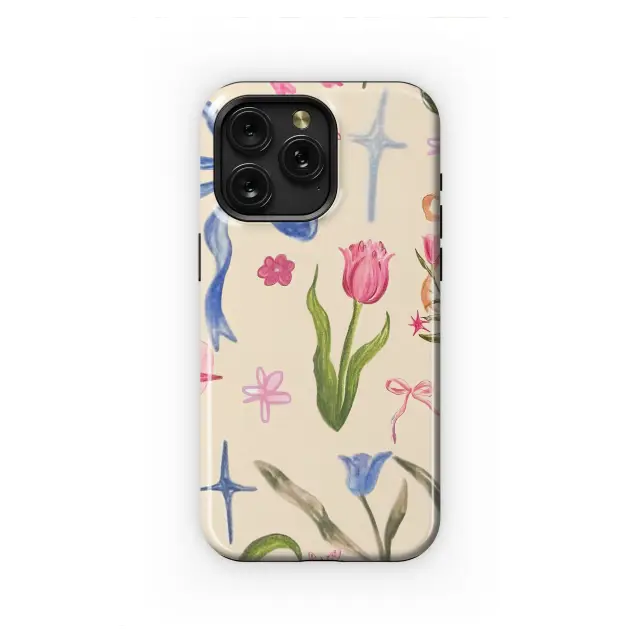 Oppo Reno8 Pro Whimsical Tulip and Bow Hand Drawn Art Mini S S Phone Case