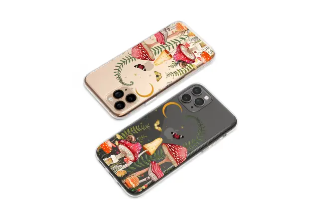 Oppo Reno8 Clear Serenade of the Moonlit Fungi Phone Case