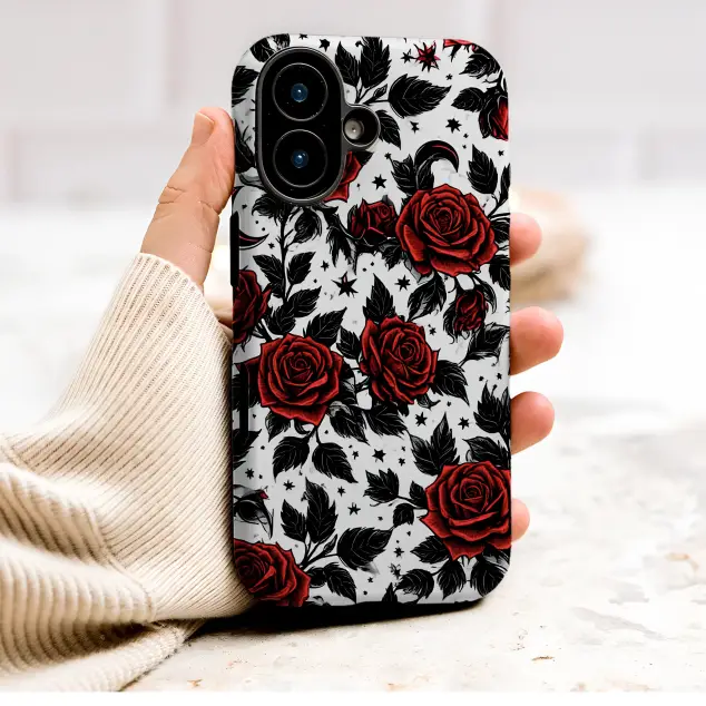Oppo Reno8 Gothic Rose Moon Celestial Floral Art Mini S S Phone Case