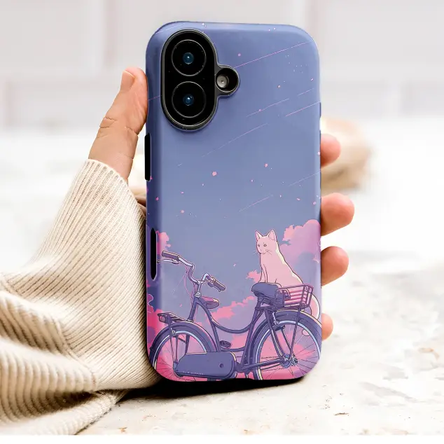 Oppo Reno8 Lofi Anime Cat Bicycle Starry Night Sky Mini S S Phone Case
