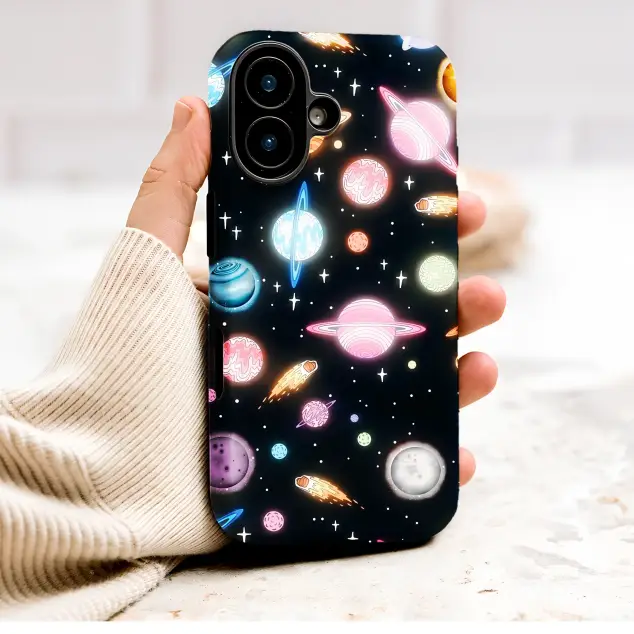 Oppo Reno8 Psychedelic Neon Galaxy Planet Art Mini S S Phone Case