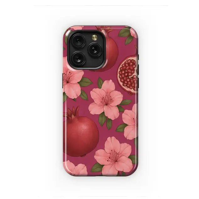 Oppo Reno8 Vintage Pomegranate and Pink Floral Pattern Mini S S Phone Case