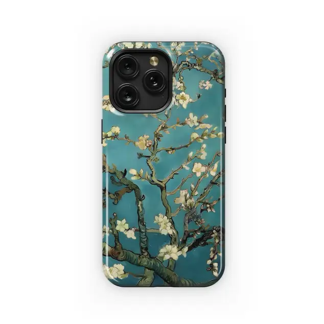 Samsung Galaxy A02s Almond Blossom Teal Art Phone Case