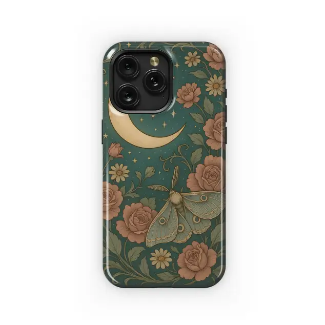 Samsung Galaxy A02s Celestial Blooms of the Midnight Moth Phone Case