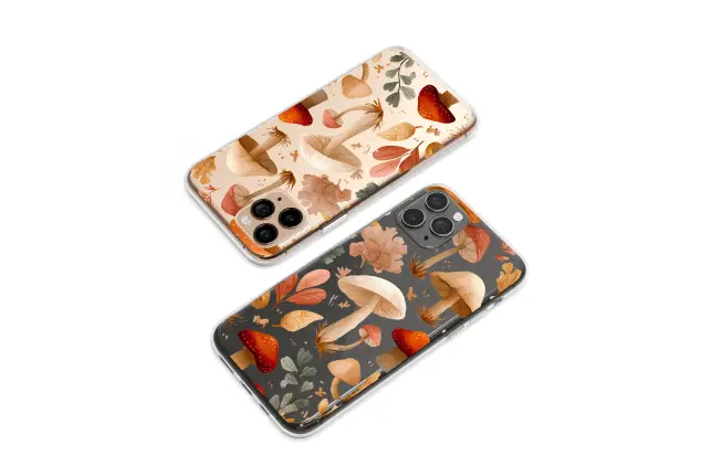 Samsung Galaxy A03s Clear Enchanted Autumn Forest Mushroom Art Phone Case