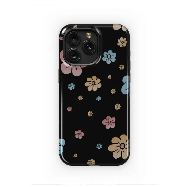 Samsung Galaxy A03s Retro Night Garden Floral Doodle Phone Case