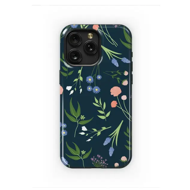Samsung Galaxy A10 Midnight Meadow Wildflower Botanical Art Phone Case