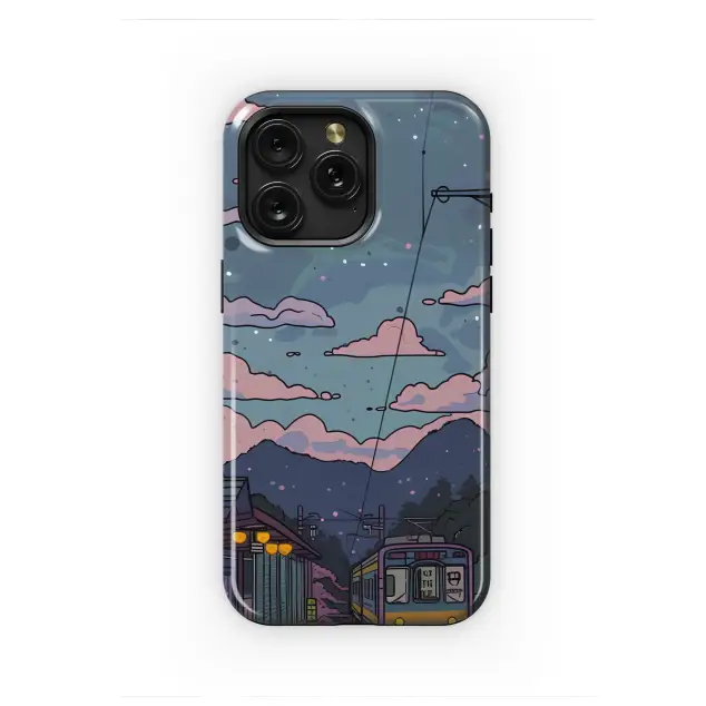 Samsung Galaxy A12 Nacho Starlight Station Lofi Anime Art Phone Case