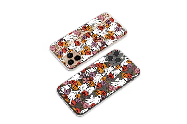 Samsung Galaxy A13 5G Clear Haunted Harvest in Full Bloom Phone Case