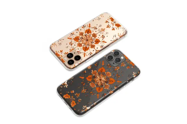 Samsung Galaxy A14 Clear Terracotta Garden at Midnight Phone Case