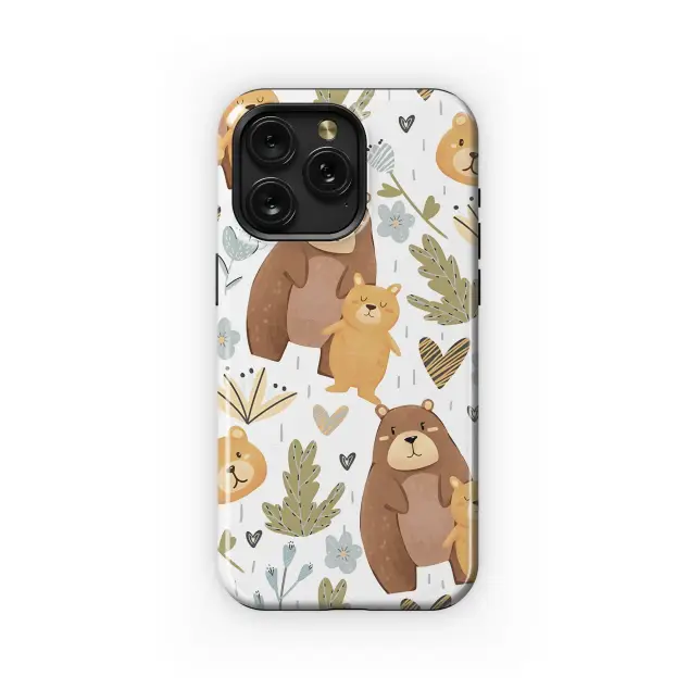 Samsung Galaxy A15 Bear Hugs and Wild Blooms Phone Case