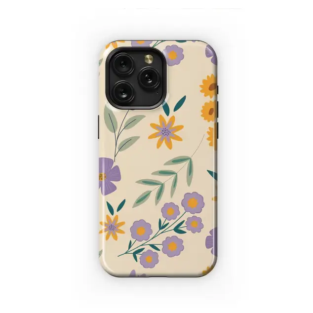 Samsung Galaxy A15 Golden Meadow Wildflower Floral Pattern Phone Case