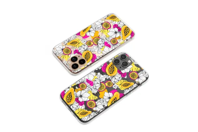 Samsung Galaxy A20e Clear A Splash of Tropical Passion Phone Case