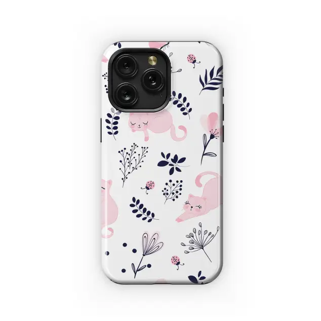 Samsung Galaxy A20s Cute Cat Flowers Kids Phone Case
